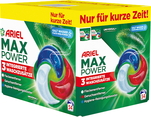 Vollwaschmittel Pods Max Power, 54 Wl