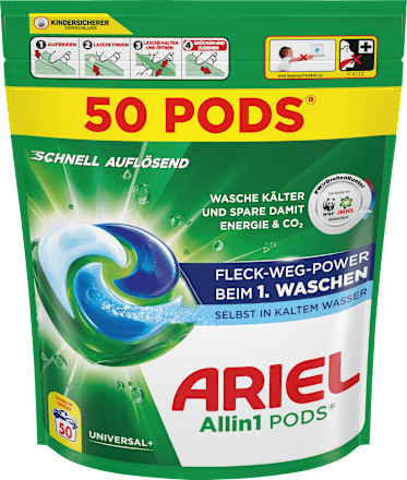 Vollwaschmittel Pods, 50 Wl