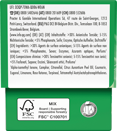 Vollwaschmittel Pods, 19 Wl