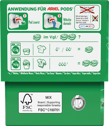 Vollwaschmittel Pods, 19 Wl ARIEL