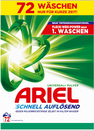 Vollwaschmittel Pulver, 72 Wl ARIEL