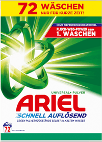 Vollwaschmittel Pulver, 72 Wl ARIEL