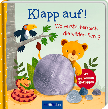 Kinderbuch Klapp auf! Wo verstecken sich die wilden Tiere?, 1 St