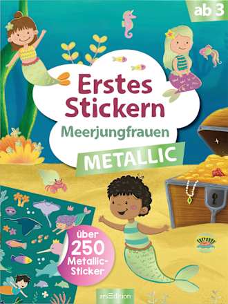 Stickerbuch Erstes Stickern Metallic – Meerjungfrauen, 1 St