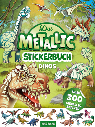 Stickerbuch Mettalic Dinos, 1 St