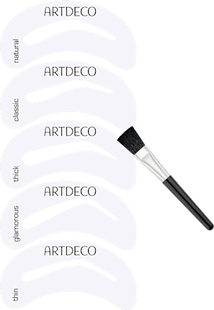 Augenbrauenschablone Eye Brow Stencils & Brush Applicator, 1 St