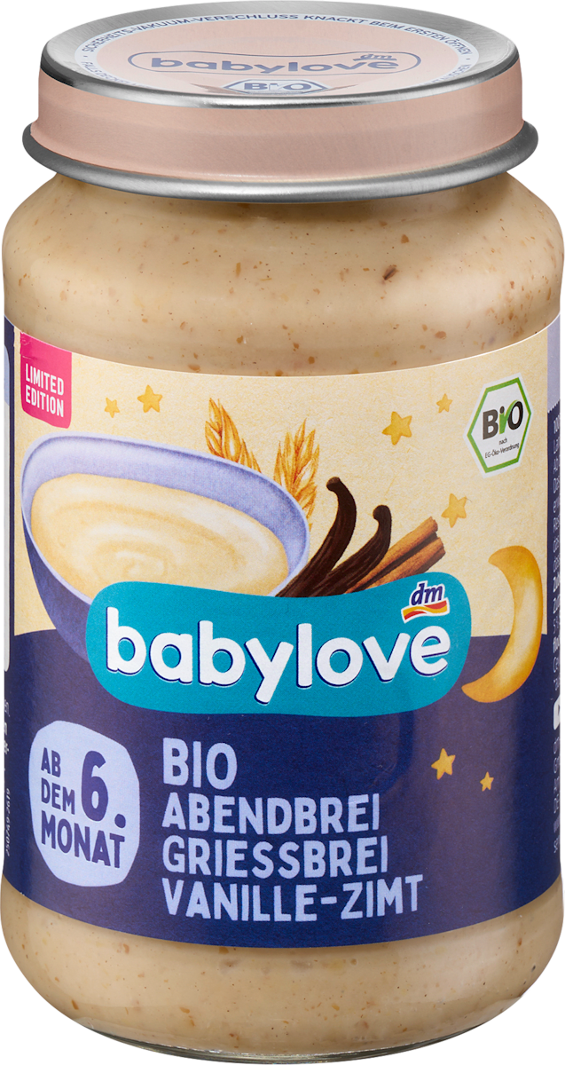 babylove Abendbrei Grieß Vanille-Zimt ab dem 6. Monat, 190 g
