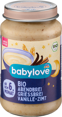babylove Abendbrei Grieß Vanille-Zimt ab dem 6. Monat, 190 g