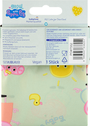 Peppa Pig mouw slabbertje, 1 stuk