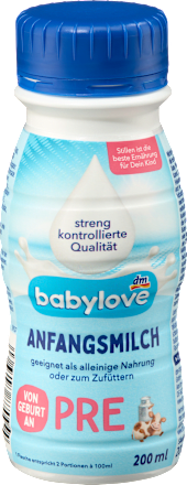 Anfangsmilch Pre trinkfertig von Geburt an, 200 ml