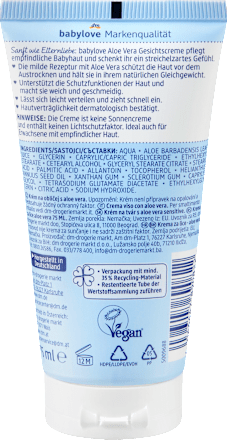 Baby Gesichtscreme Aloe Vera sensitive, 75 ml