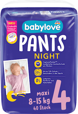 Babybroekjes Nacht Maat 4 Maxi (8-15 kg), 40 stuks