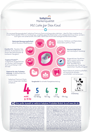 Babybroekjes Premium Disney Maat 4 Maxi (8-15 kg), 22 stuks