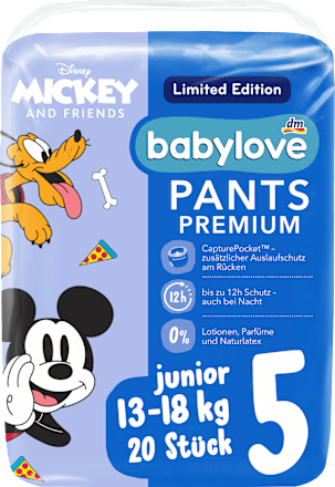 Babybroekjes Premium Disney Maat 5 Junior (13-18 kg), 20 stuks