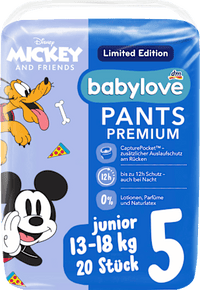 Babybroekjes Premium Disney Maat 5 Junior (13-18 kg), 20 stuks