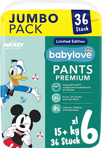 Babybroekjes Premium Disney Maat 6 XL (15+ kg), jumbo verpakking, 36 stuks
