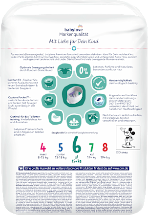 Babybroekjes Premium Disney Maat 6 XL (15+ kg), 18 stuks