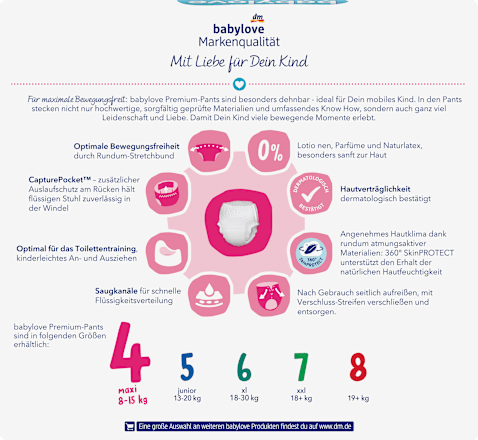 Baby Pants Premium Gr. 4 (8-15 kg), Jumbopack, 44 St babylove