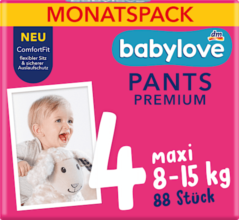 Babybroekjes Premium Maat 4 Maxi (8-15 kg) Maandelijkse verpakking, 88 stuks