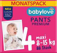 Babybroekjes Premium Maat 4 Maxi (8-15 kg) Maandelijkse verpakking, 88 stuks