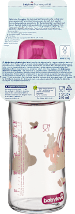 Babyflasche aus Glas Weithals, beere, von Geburt an, 240 ml, 1 St