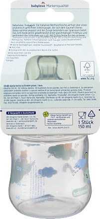 Babyfles brede hals turquoise, 150 ml, 1 st.