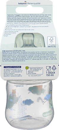 Babyfles brede hals turquoise, 150 ml, 1 st.