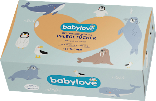 Babydoekjes droog, 3-laags, 150 stuks