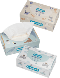 Babydoekjes droog, 3-laags, 150 stuks