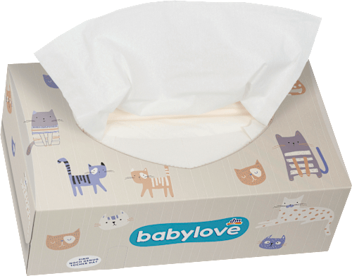 Babydoekjes droog, 3-laags, 150 stuks