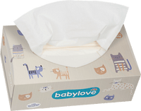 Babydoekjes droog, 3-laags, 150 stuks