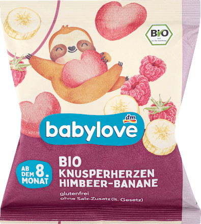 Babysnack Knusperherzen Himbeere Banane, ab dem 8. Monat, 30 g