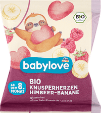 Babysnack Knusperherzen Himbeere Banane, ab dem 8. Monat, 30 g