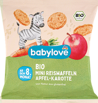 Babysnack Reiswaffeln Apfel & Karotte, ab dem 8. Monat, 35 g