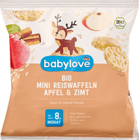 babylove Baby snack Gaufrettes de riz Pomme Cannelle, à partir du 8e mois, 35 g