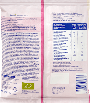 Babysnack Reiswaffeln Sommerfrüchte Apfel, ab dem 8.Monat, 35 g