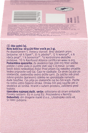 Babytee Früchte (20 Beutel) ab dem 5. Monat, 40 g