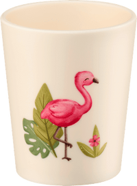 Becher beige Flamingo, 1 St