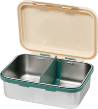 Lunchbox roestvrij staal crème/groen, 1 st.