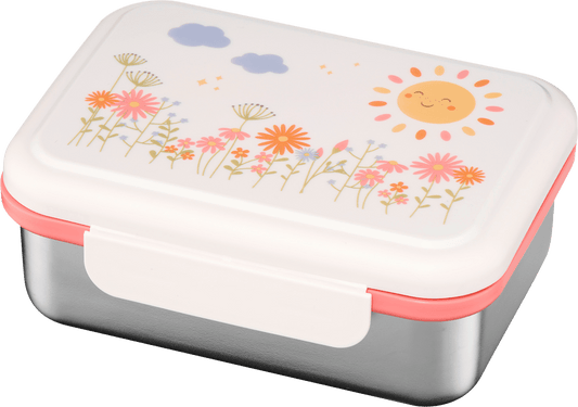 babylove Boîte à repas en inox crème/rouge, 1 pce
