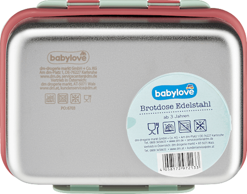 Lunchbox roestvrij staal mint/bruin, 1 st