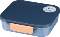 Lunchbox met vakjes blauw, 1 stuk