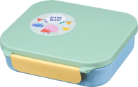 Brotdose mit Fächern hellblau/grün, Peppa Pig, 1 St