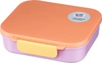 Lunchbox met vakjes paars/oranje, 1 st