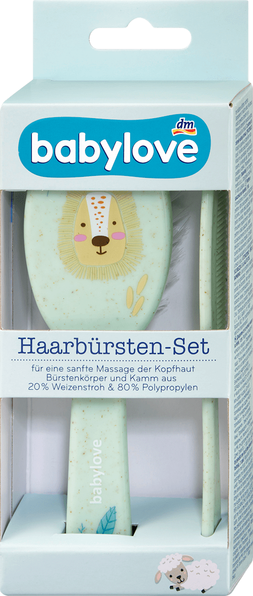 babylove Set de brosses vert menthe Lion 2 pcs, 1 St