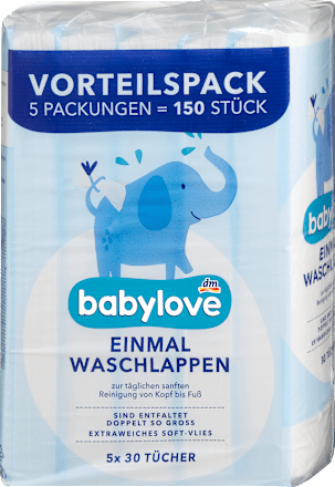 Wegwerp washandjes (5x30 stuks), 150 stuks