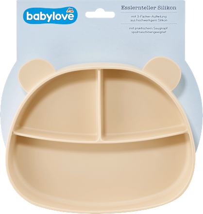Esslernteller Silikon, beige, 1 St