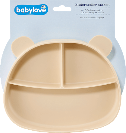 Esslernteller Silikon, beige, 1 St