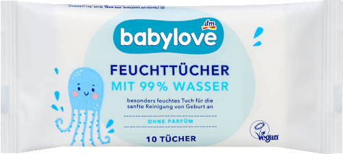 Feuchttücher mit 99 % Wasser, Reisegröße, 10 St