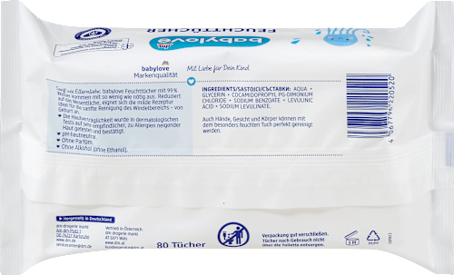 Vochtige doekjes met 99% water, 80 stuks